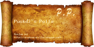 Puskás Polla névjegykártya